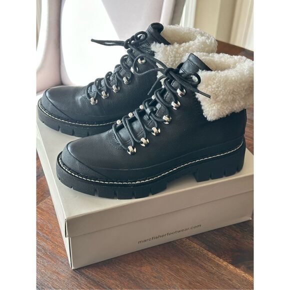 Marc Fisher LTD lace up Cade combat bootie - Picture 3 of 9